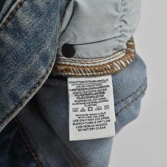 FREE PEOPLE Jeans Womens Sz 31 Dark Wash Distressed Busted Knee Mid Rise Skinny - Picture 9 of 12